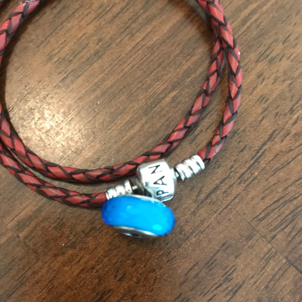 Pandora Fascinating Aqua Charm, Murano Glass